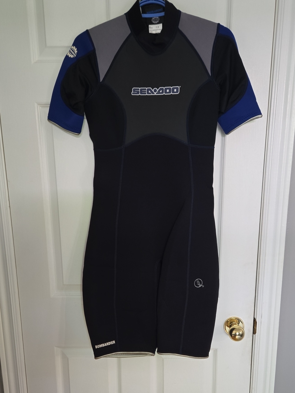 Womens  Sea Doo Shorty Wetsuit - Black/Blue/Grey Size 8